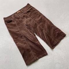 en face コーデュロイパンツ ブラウンク ロップド丈Lサイズ