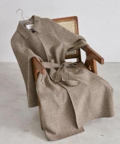【美品★クリーニング済】TODAYFUL ステンカラーチェックコート 38 TODAYFUL（トゥデイフル）の「ステンカラーチェックコート