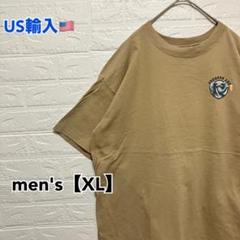 ●T565【US輸入】プリント Tシャツ ベージュ系 men's【XL】