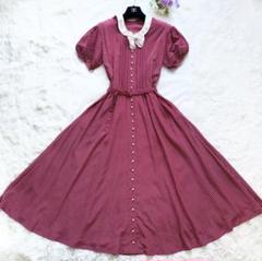 ピンクハウス　プリーツ　ロング　ワンピース　ベルト　総柄 ピンクハウス プリーツ ロング ワンピース ベルト 総柄 - メルカリ