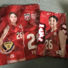 ネーションズリーグ　バレーボール日本代表　佐藤選手　巾着袋　タオル ネーションズリーグ バレーボール日本代表 佐藤選手 巾着袋