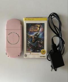◼️ピンク PSP 本体 充電器付き&モンハンポータブル3rdベスト版◼️ジャンク品