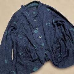 センソユニコ　慈雨　刺繍入りダークグレー　長袖カーディガン 慈雨(ジウ/センソユニコ) ジャケット サイズ40 M レディース美品