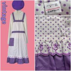 ヴィンテージ　エプロン　フリル　ピンク　古着 🎀 ． #うさぎくらぶ高円寺 #古着屋うさぎくらぶ #高円寺古着屋