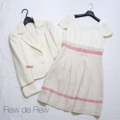 美品/Rew de Rew/リボン♡ワンピーススーツ/38/white