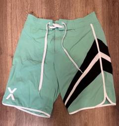 チョコ VEATM ビートム サーフパンツ 緑/黒/白　Sサイズ 2024 VEATM SURF SHORTS NEW RELEASE