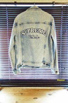 美品 Supreme 16SS Denim Trucker Jacket 青 S