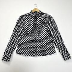 【極美品/シルク混】GUCCI グッチ ブラウス シャツ ドット 40 ピンク GUCCI グッチ シルクフラワードルマンブラウス シャツ 七分袖 前