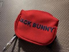 JACK BUNNY レッドポーチ カラビナ付き