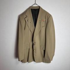 テーラードジャケット　ピンズセット　背抜き　ベージュ　ノームコア　c-boy