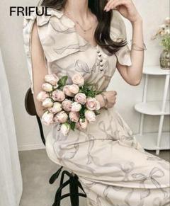 SHEIN FRIFUL さくらんぼ ワンピース ノースリ SHEIN さくらんぼ チェリー ロングワンピース 【匿名配送