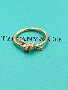 TIFFANY&Co. ティファニーノットダイヤモンドリングYG 8.5号