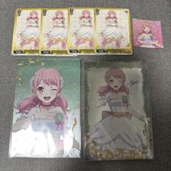 バンドリ ドリームフェア 特典ステッカー ポストカード コースター 丸山彩 バンドリ ドリームフェア 特典ステッカー ポストカード