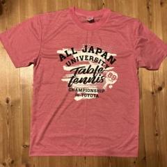 卓球Tシャツ (Mサイズ ピンク)