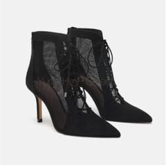 ZARA ザラ＊リボン オープン メッシュ ショートブーツ 37 24cm 2025年最新】メッシュブーツ zaraの人気アイテム - メルカリ
