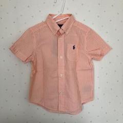 Ralph Lauren 半袖シャツ 3T オレンジストライプ