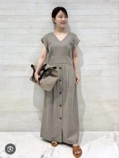 限定価格＊リネンレーヨンストレートワンピースのサムネイル