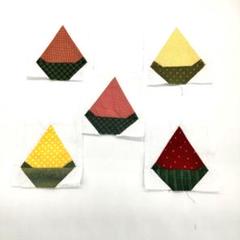 キルトトップ５枚セット✩すいか✩ハンドメイド