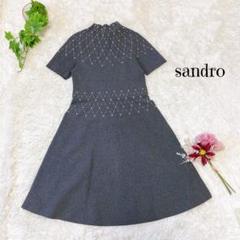 sandro エクリュミニワンピース 半袖: L サイズ 000000000194_zqPdscw.jpg