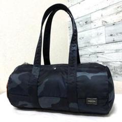 超美品✨希少 ポーター タンカー ミニボストンバッグLカモフラ 迷彩 ネイビー 超美品✨希少 ポーター タンカー ミニボストンバッグLカモフラ