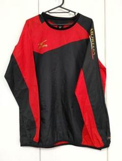 Mizuno MORELIA 長袖ピステ レッド/ブラック　Oサイズ上下セット