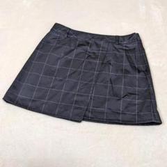 【プーマ】スカート　ゴルフウェア　チェック柄　黒　L　ブラック　美品　y2k