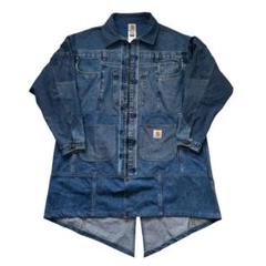 【希少】カーハート リメイク デニム コート ジャケット再構築 XXL ダック □ 90s USA製 Carhartt カーハート デニムチョアコート