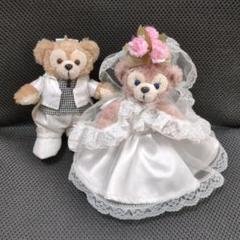 ダッフィー & シェリーメイ ぬいぐるみ マスコット ウェディング　ディズニー
