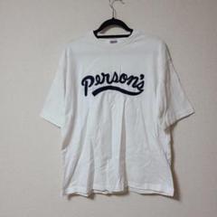 PERSON'S パーソンズ　半袖 Tシャツ　白　ホワイト　WHITE　ロゴ