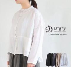 再入荷◆Dgy◆リネンバンドカラーポケットブラウス　クロ　Mサイズ d8152-all-02.jpg