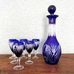 日本製　切子デキャンタセット 日本製 切子デキャンタセット