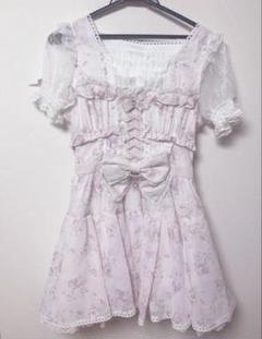 00s 希少LIZLISA系 花柄シフォンワンピース 段フリルレース姫袖 ローズ ローズリボンシフォンセットアップ ｜ LIZ LISA（リズリサ）公式