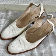 CHANEL バックスリング ココマーク 太ヒール 36 1/2 23.5