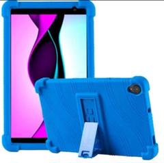 青タブレットケースシリコン耐衝撃シリコン保護HAOVMM8Plus用 ブルー