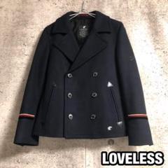 レビュー高評価の商品! ラブレス LOVELESS 美品 ピーコート 日本製 ネイビー - ピーコート