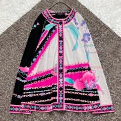 コメント希望額特価✨レオナール L ニット ウール シルク 花柄 トリム コメント希望額特価✨レオナール L ニット ウール シルク 花柄