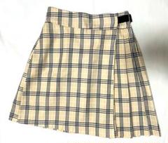 【INGNI】イング　スカート　ベージュ　チェック柄　サイドバックル付　サイズM