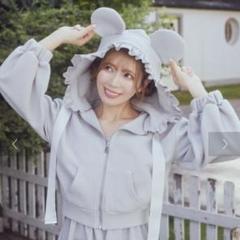 Areeam ミッキー ワッフルパーカー ライトブルー あいにゃん