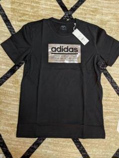 専用✨adidas✨メタリックボックスロゴTシャツ✨黒xシルバー L