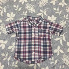 無印良品 半袖シャツ チェックシャツ 80