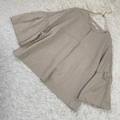 《美品》 CANOA 羽織り ベージュ 薄手 9 ナチュラル 着回し ノーカラー