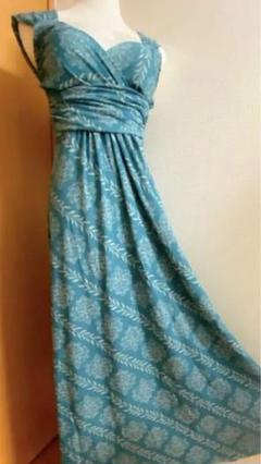 【美品 フラダンス衣装】グレー Ocean Blue Bird ワンピース 水色 Ocean Blue Bird -オーシャンブルーバード-》｜フラダンス衣装
