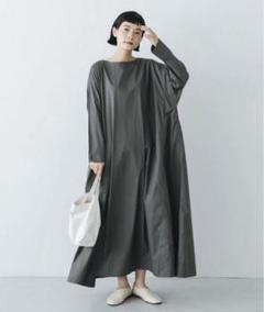 yoli boat neck onepiece ヨリ ボートネックワンピース Yoli ヨリ｜Boat neck onepiece ライトベージュ