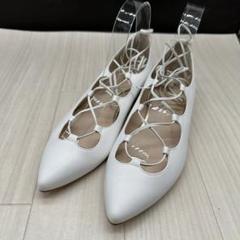 【極美品】DIANA ダイアナ フラットシューズ レザー ホワイト