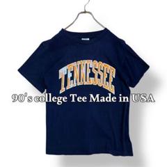 90s【USA製】テネシー大学 カレッジTシャツ フェード M ネイビー