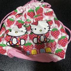 いちご柄 ハローキティ ナップザック