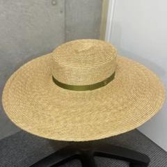 未使用美品】CHANEL 麦わら帽 ストロー ボートハット ベージュ