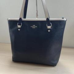 コーチ　トートバッグ　ハンドバッグ　ネイビー　ＣＯＡＣＨ　ショルダーバッグ