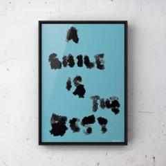 ★A4フレーム付き★ オリジナル アートポスター SMILE インテリア