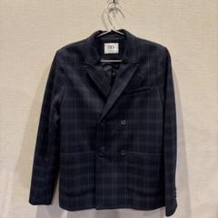 ZARA チェック柄 ダブルブレスト ブレザー 13-14 ZARA チェック柄 ダブルブレスト ブレザー 13-14 - メルカリ